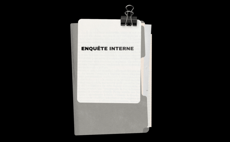 Image montrant un dossier sur l'enquête interne d'un salarié